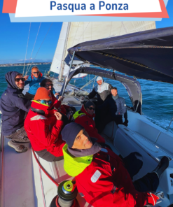 I nostri allievi in navigazione durante il nostro corso di vela d'altura a Ponza